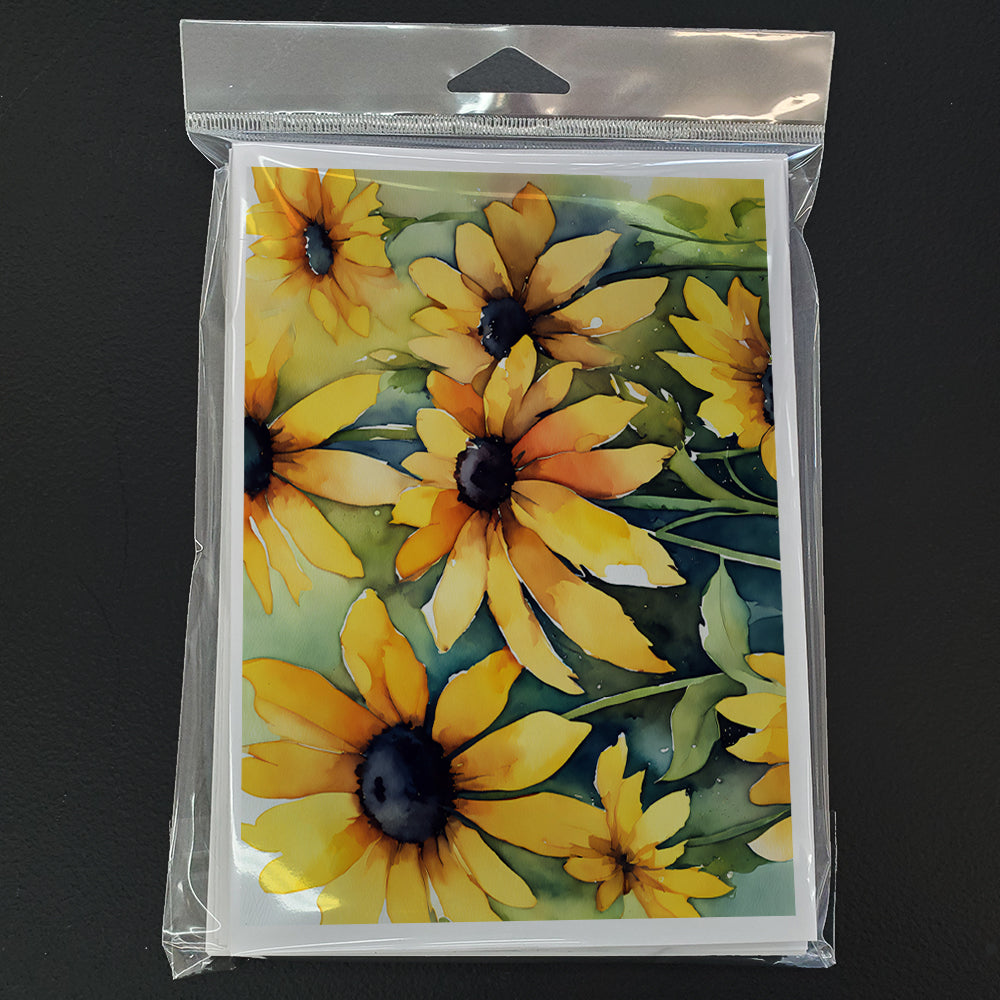 Maryland Black-Eyed Susans in Watercolor Greeting Cards Pack of 8