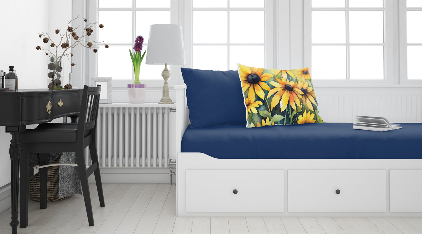 Maryland Black-Eyed Susans in Watercolor Standard Pillowcase