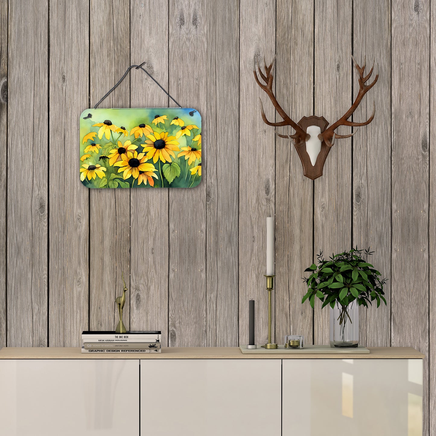 Maryland Black-Eyed Susans in Watercolor Wall or Door Hanging Prints