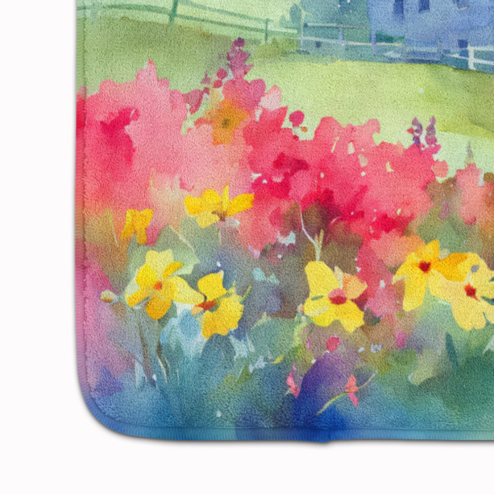 Massachusetts Mayflowers in Watercolor Memory Foam Kitchen Mat