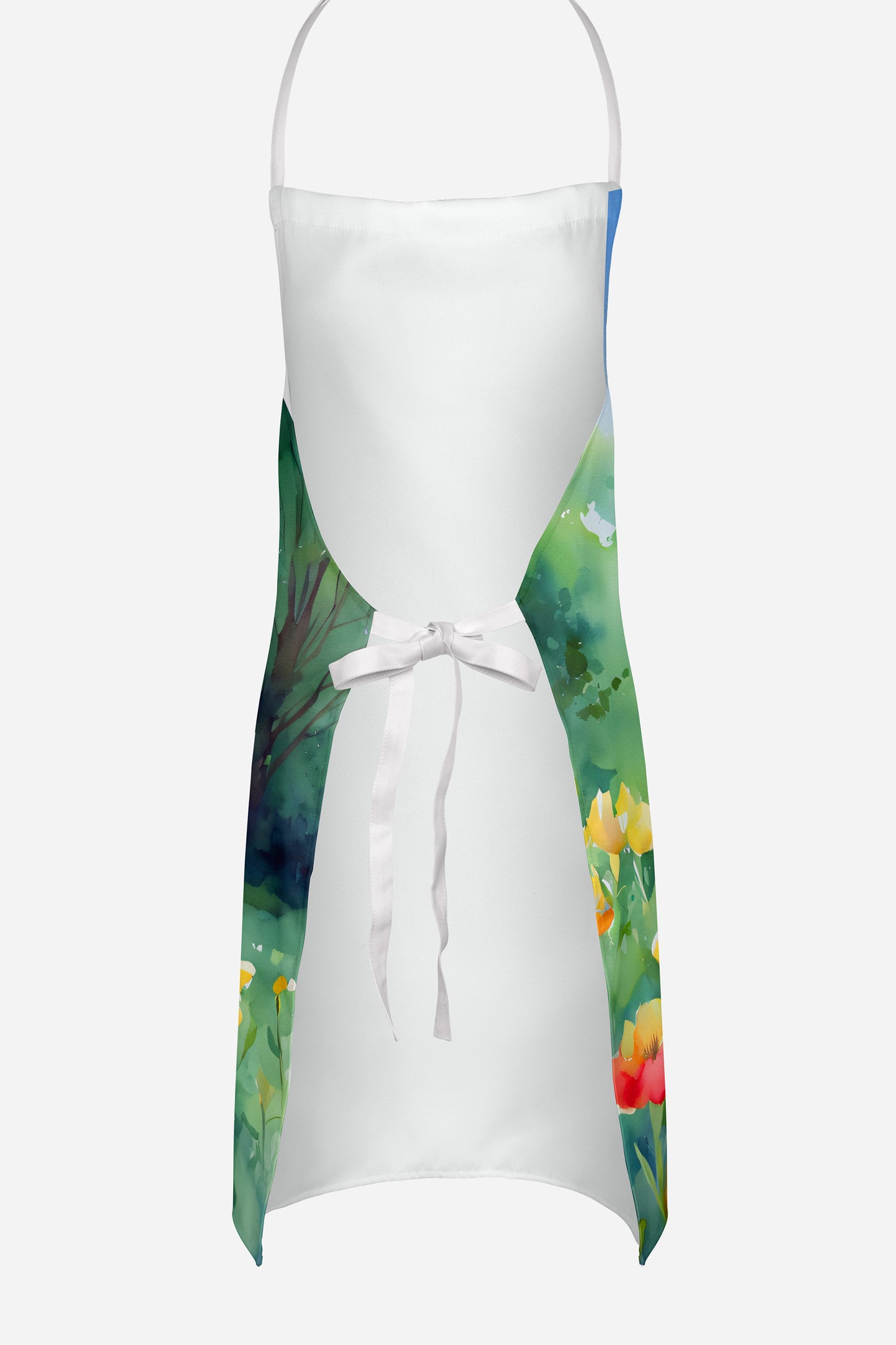 Massachusetts Mayflowers in Watercolor Apron