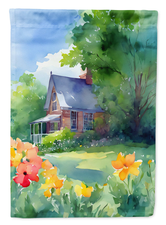 Buy this Massachusetts Mayflowers in Watercolor House Flag