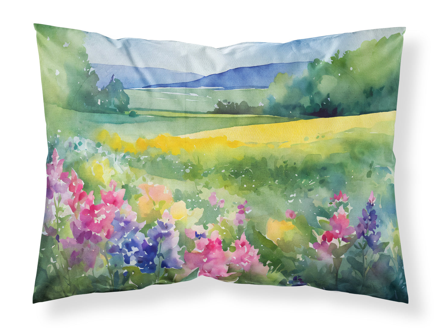 Buy this Massachusetts Mayflowers in Watercolor Standard Pillowcase