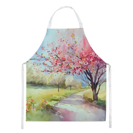 Buy this Michigan Apple Blossoms in Watercolor Apron