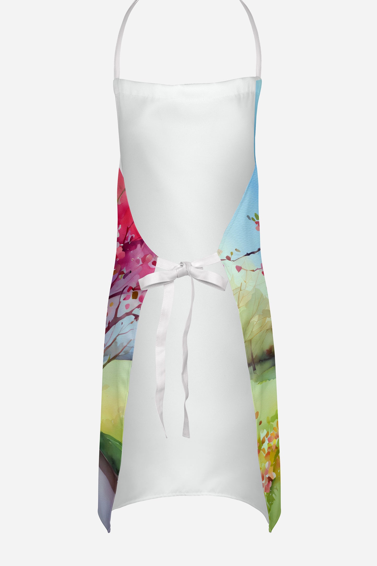 Michigan Apple Blossoms in Watercolor Apron