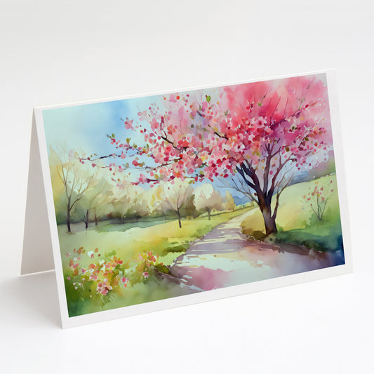 Buy this Michigan Apple Blossoms in Watercolor Greeting Cards Pack of 8