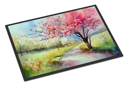 Buy this Michigan Apple Blossoms in Watercolor Doormat