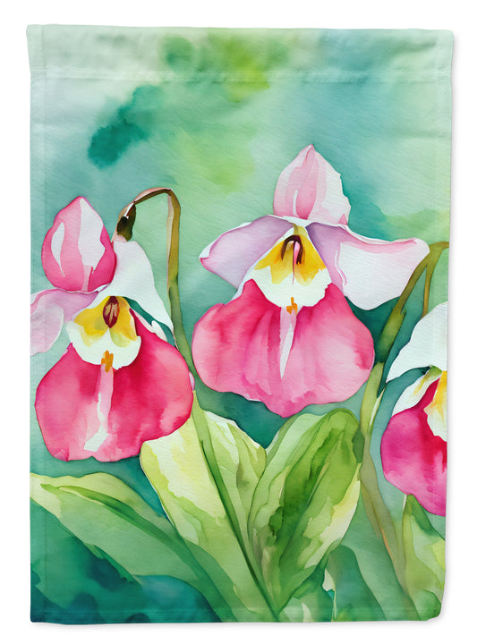 Buy this Minnesota Pink and White Lady s Slippers in Watercolor House Flag