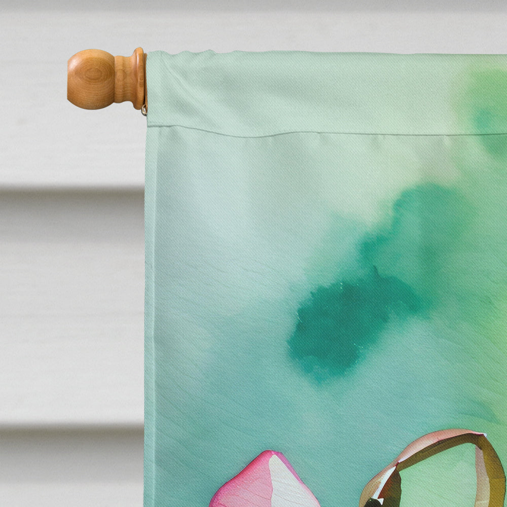 Minnesota Pink and White Lady s Slippers in Watercolor House Flag