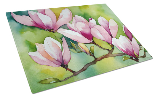 Buy this Mississippi Magnolia in Watercolor Glass Cutting Board