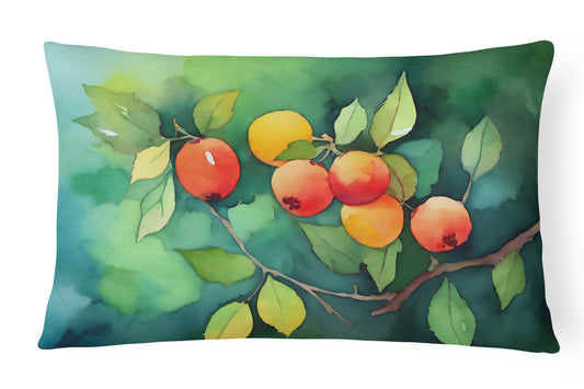 Buy this Missouri Hawthorns in Watercolor Throw Pillow