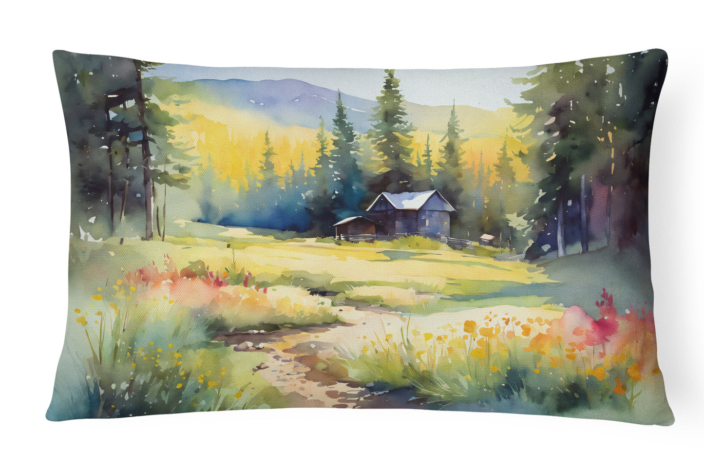 Buy this Montana Bitterroot in Watercolor Throw Pillow