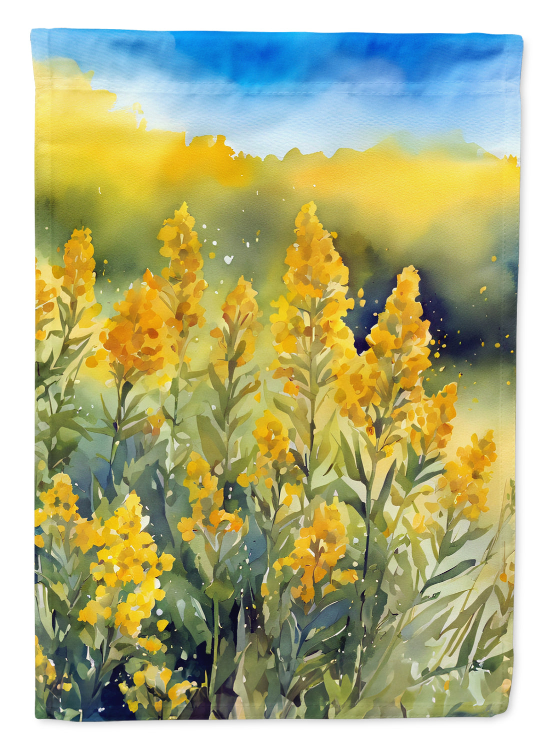 Buy this Nebraska Goldenrod in Watercolor House Flag