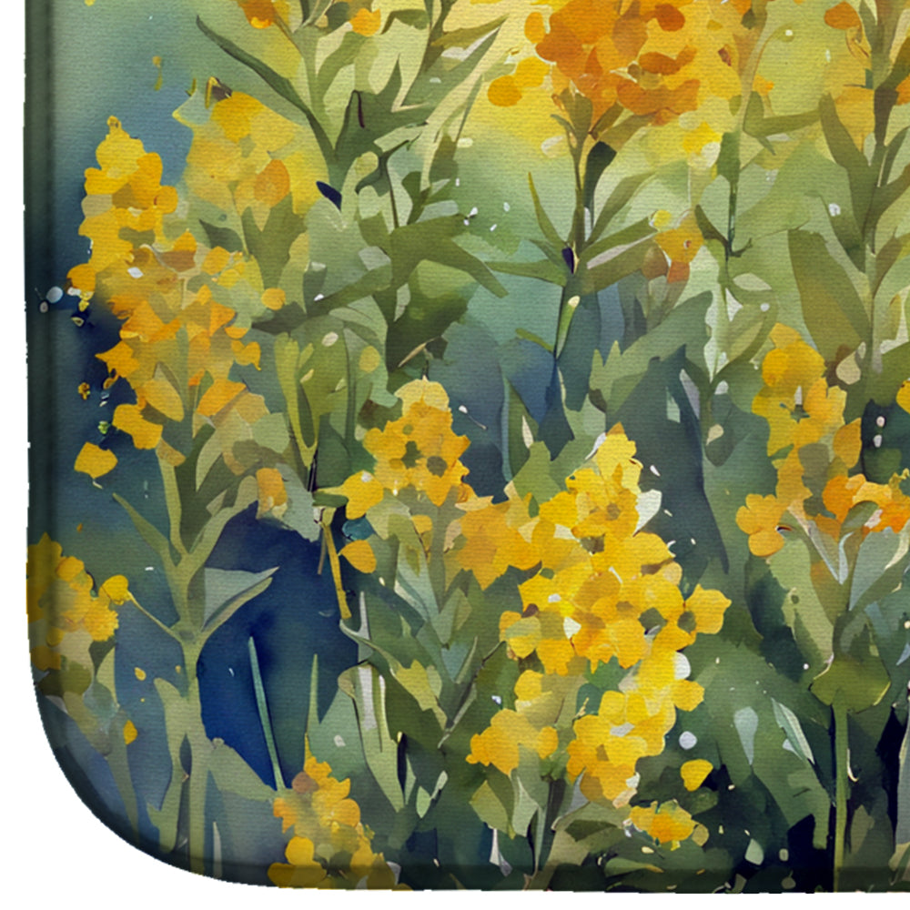 Nebraska Goldenrod in Watercolor Dish Drying Mat