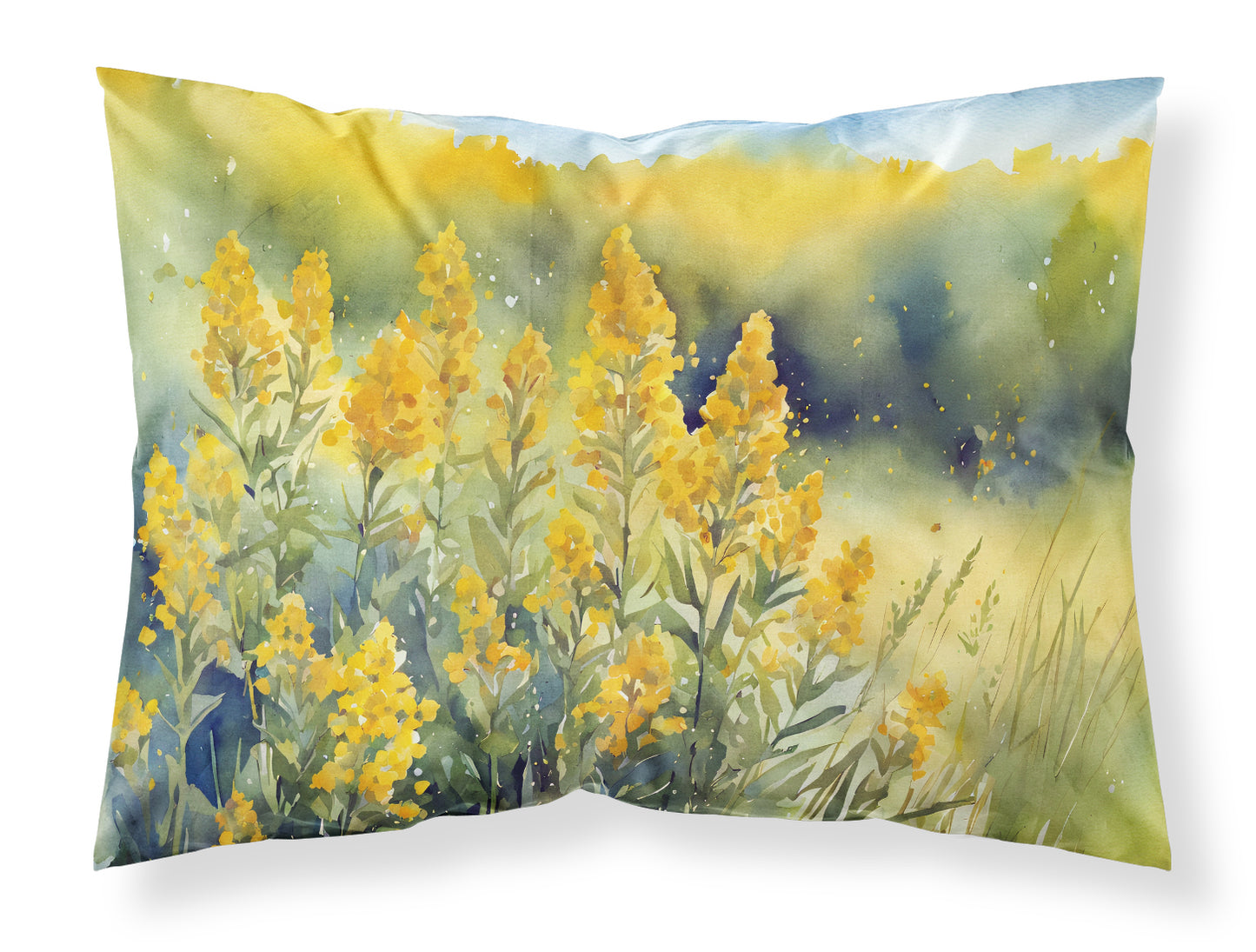 Buy this Nebraska Goldenrod in Watercolor Standard Pillowcase