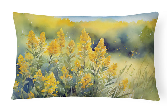 Buy this Nebraska Goldenrod in Watercolor Throw Pillow