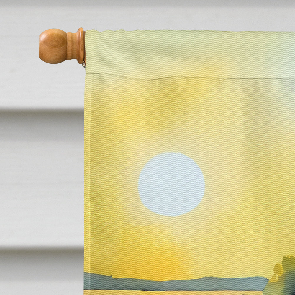 Nebraska Goldenrod in Watercolor House Flag