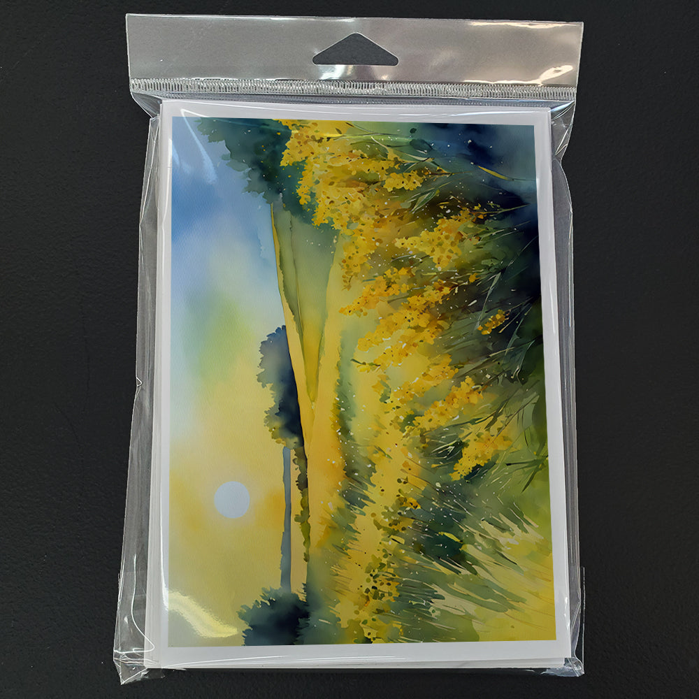 Nebraska Goldenrod in Watercolor Greeting Cards Pack of 8