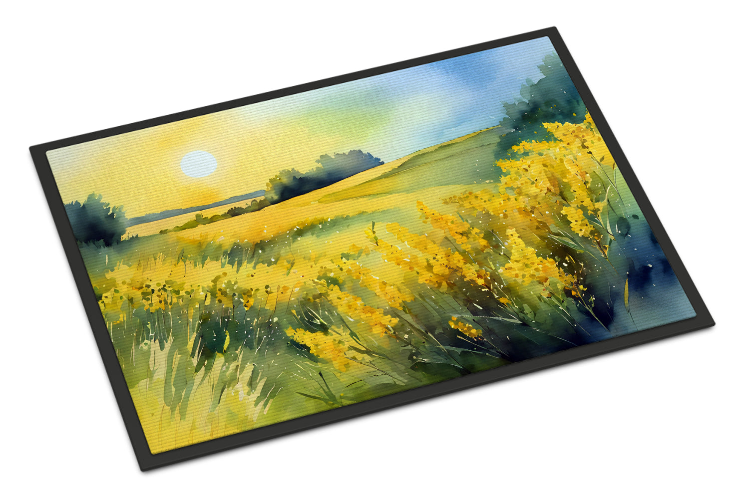 Buy this Nebraska Goldenrod in Watercolor Doormat