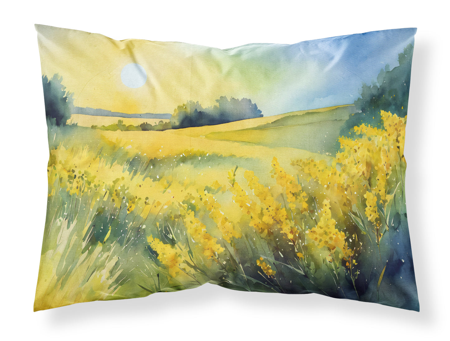 Buy this Nebraska Goldenrod in Watercolor Standard Pillowcase