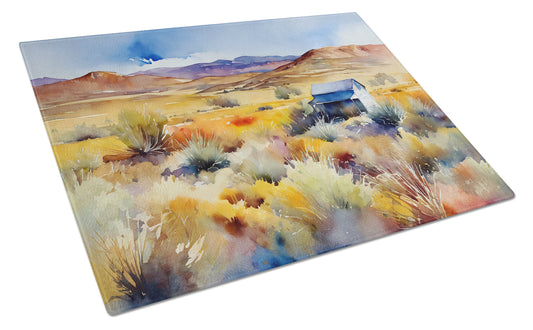 Buy this Nevada Sagebrush in Watercolor Glass Cutting Board