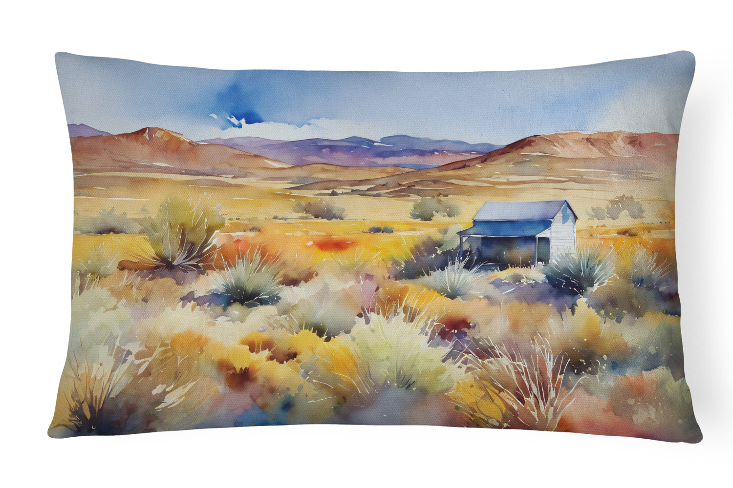 Buy this Nevada Sagebrush in Watercolor Throw Pillow