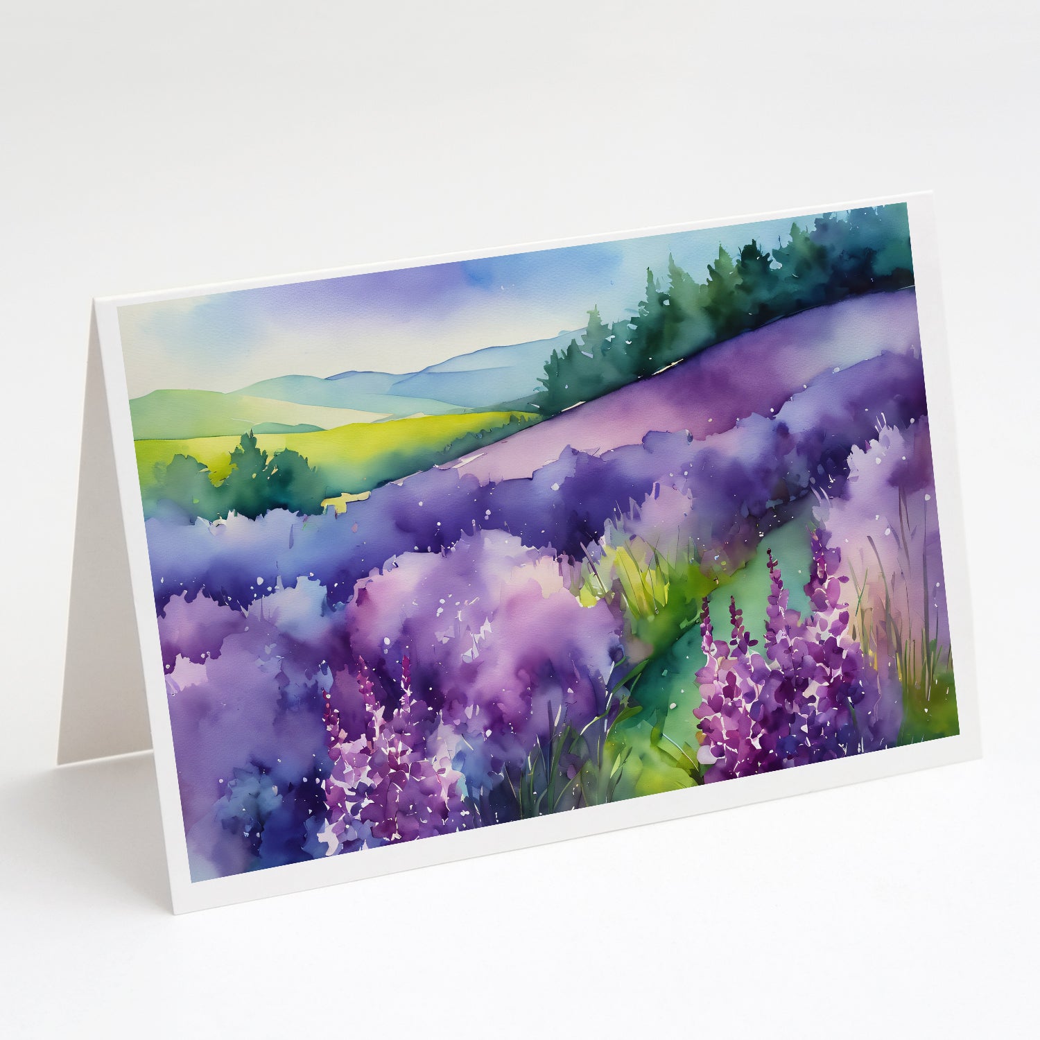 Buy this New Hampshire Purple Lilac in Watercolor Greeting Cards Pack of 8