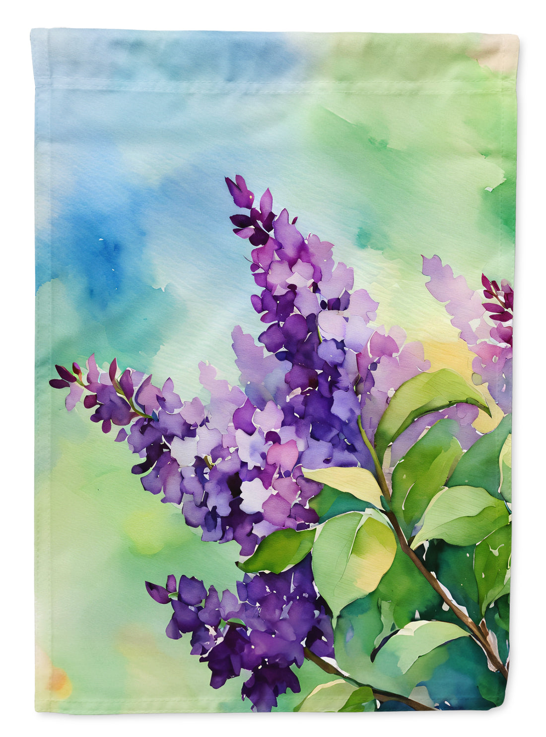 Buy this New Hampshire Purple Lilac in Watercolor Garden Flag