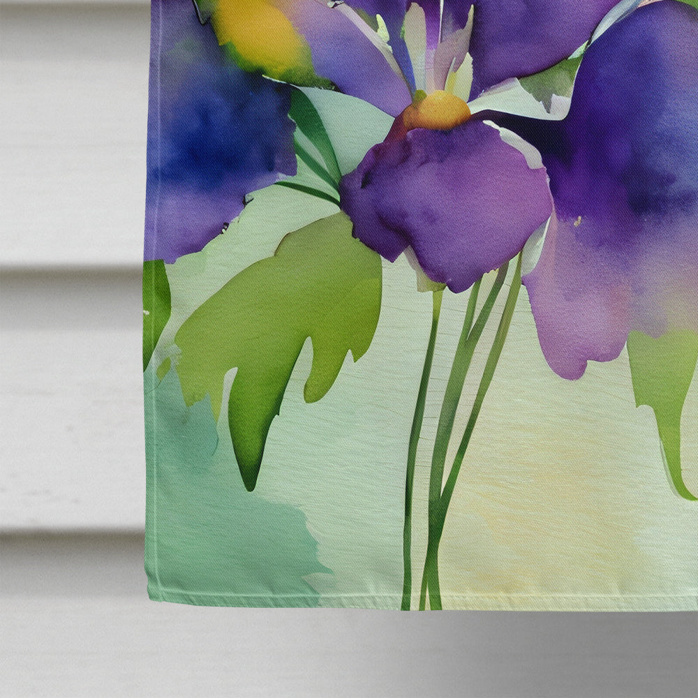 New Jersey Violet in Watercolor House Flag