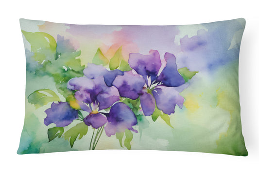 Buy this New Jersey Violet in Watercolor Throw Pillow