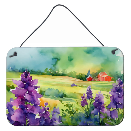 Buy this New Jersey Violet in Watercolor Wall or Door Hanging Prints