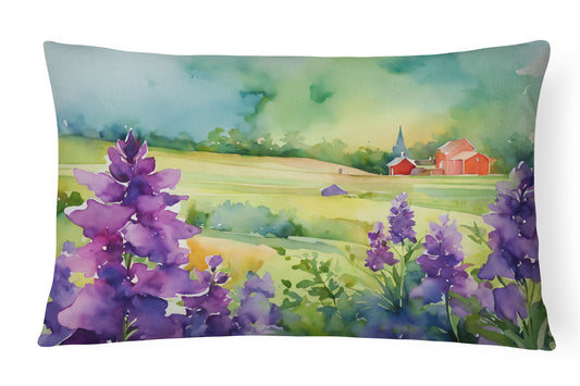 Buy this New Jersey Violet in Watercolor Throw Pillow