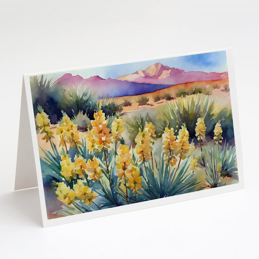 Buy this New Mexico Yucca Flower in Watercolor Greeting Cards Pack of 8