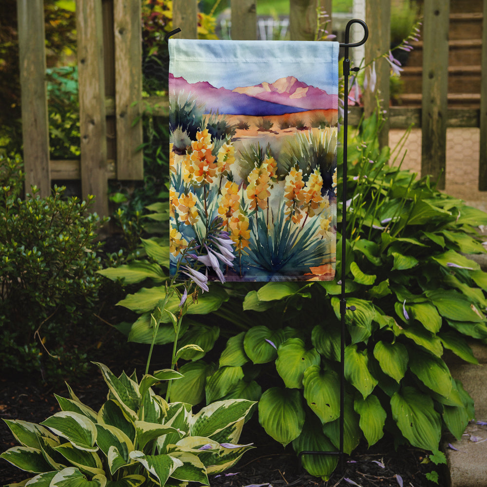 New Mexico Yucca Flower in Watercolor Garden Flag