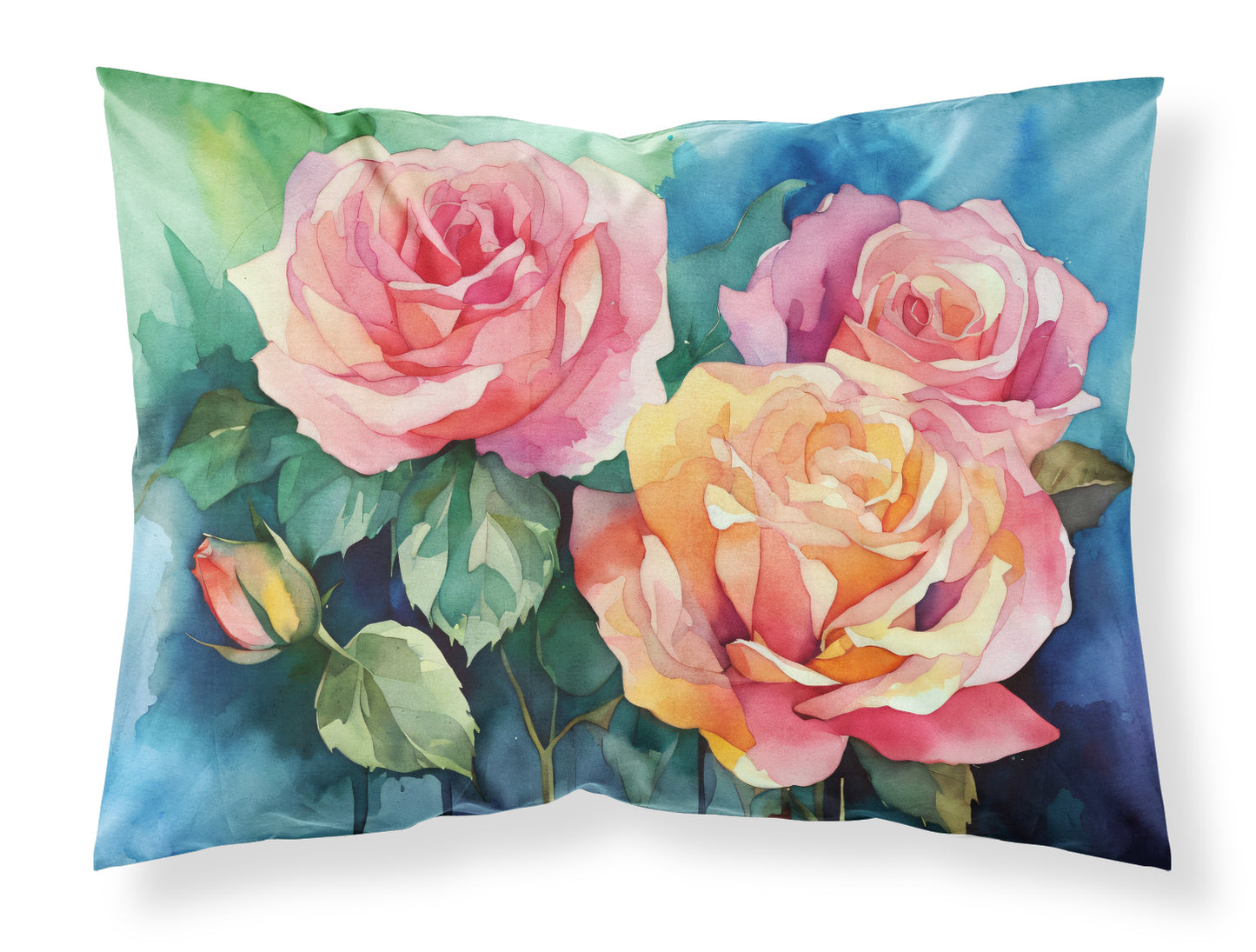 Buy this New York Roses in Watercolor Standard Pillowcase