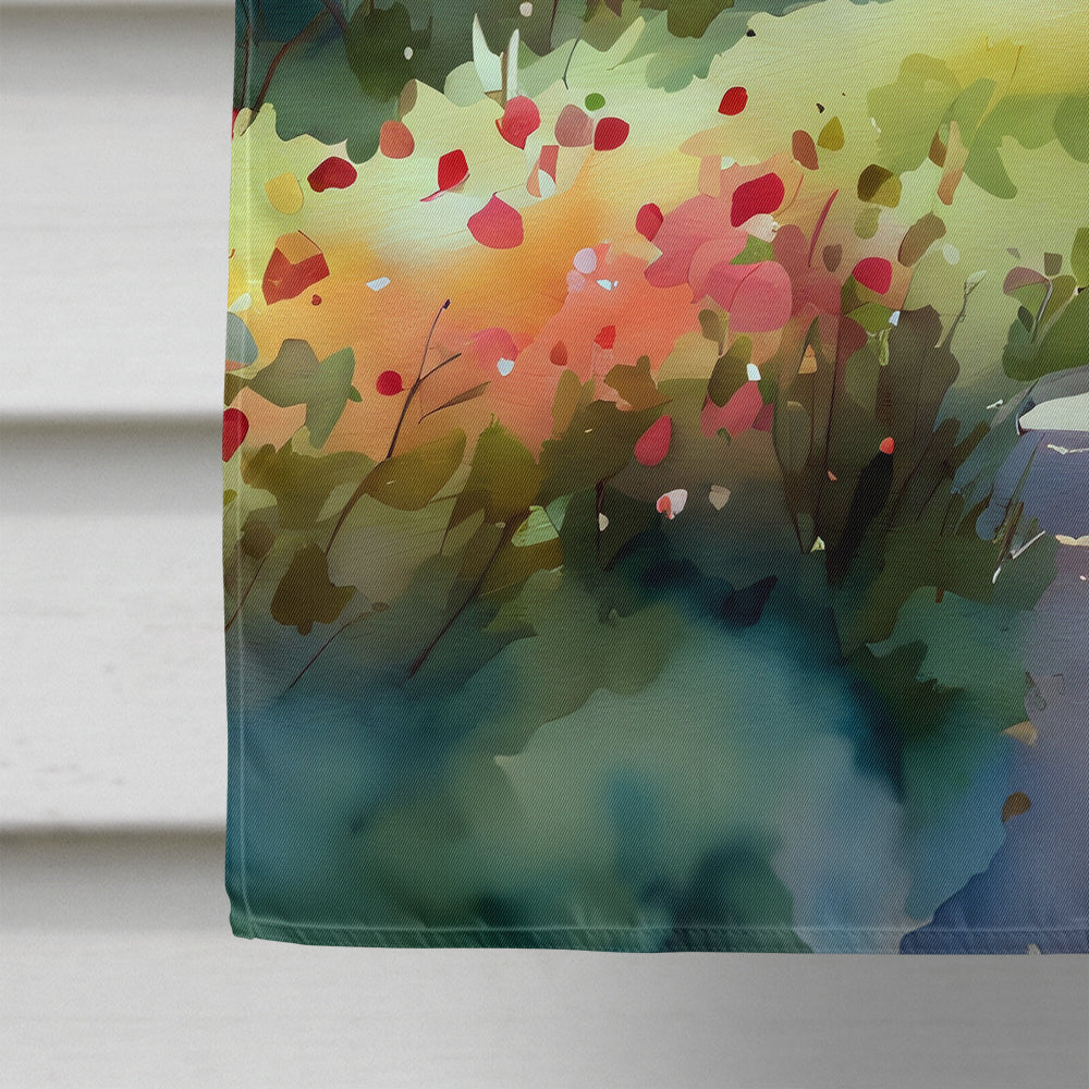 North Carolina Dogwoods in Watercolor House Flag