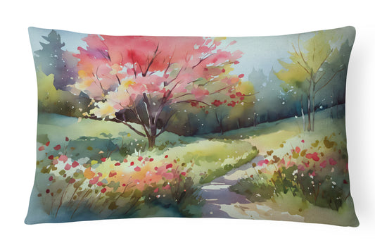 Buy this North Carolina Dogwoods in Watercolor Throw Pillow