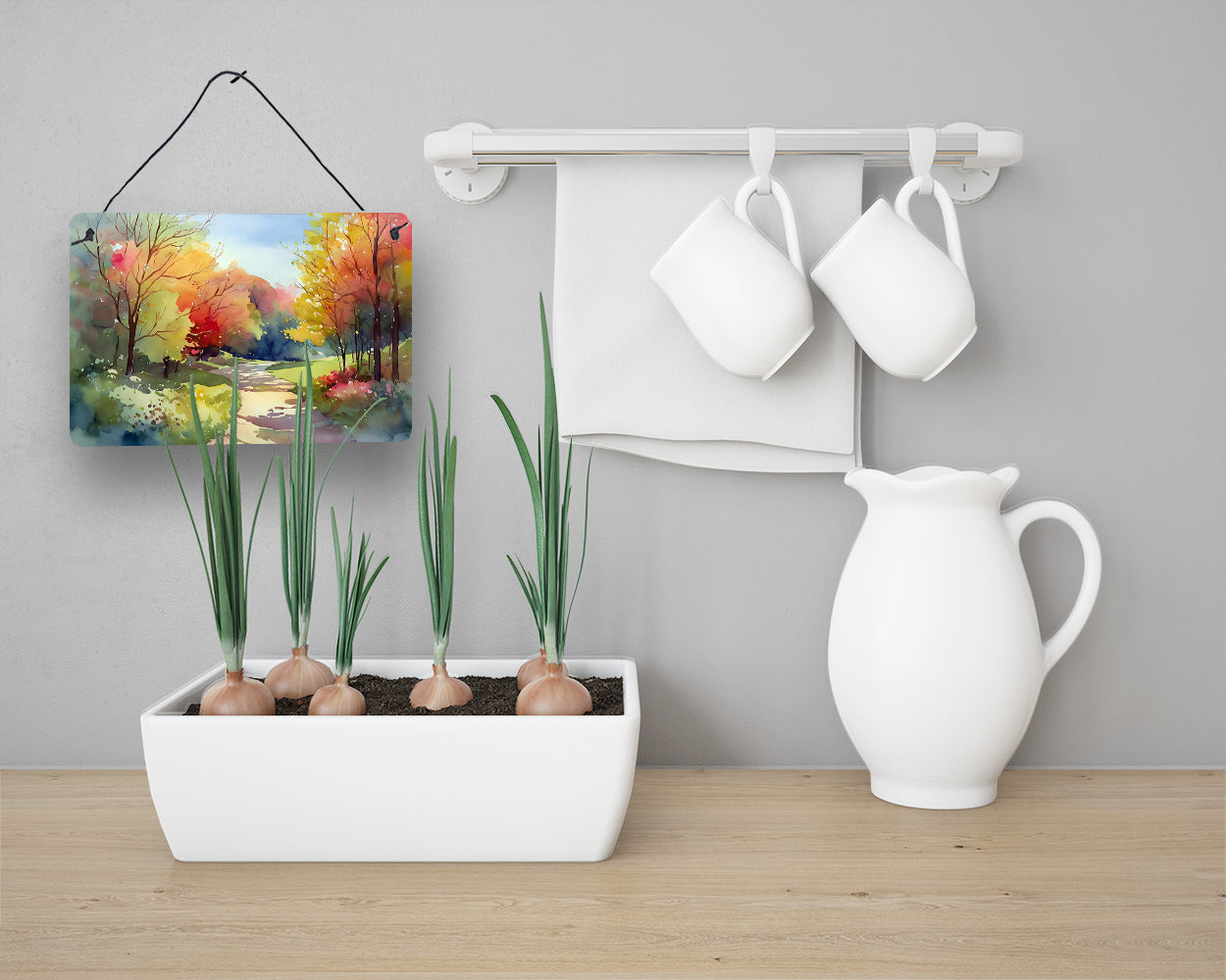 North Carolina Dogwoods in Watercolor Wall or Door Hanging Prints