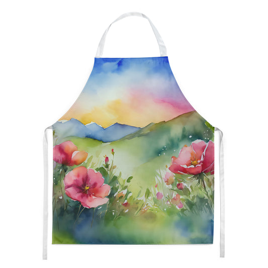 Buy this North Dakota Wild Prairie Roses in Watercolor Apron