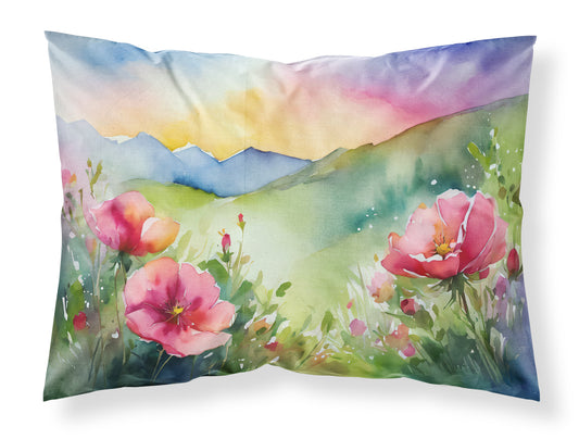 Buy this North Dakota Wild Prairie Roses in Watercolor Standard Pillowcase