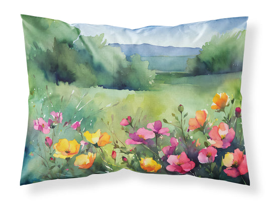 Buy this North Dakota Wild Prairie Roses in Watercolor Standard Pillowcase