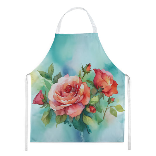 Buy this Oklahoma Roses in Watercolor Apron