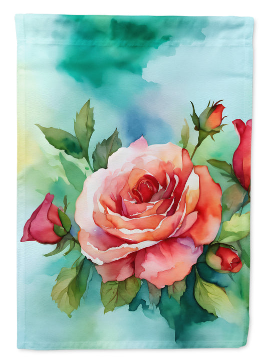 Buy this Oklahoma Roses in Watercolor House Flag