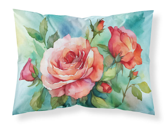 Buy this Oklahoma Roses in Watercolor Standard Pillowcase