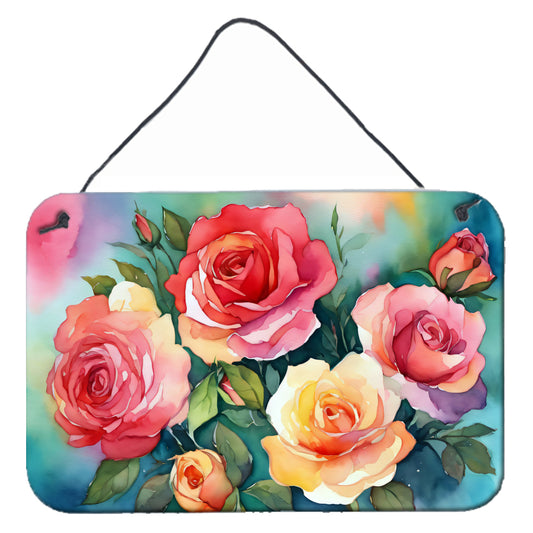 Buy this Oklahoma Roses in Watercolor Wall or Door Hanging Prints