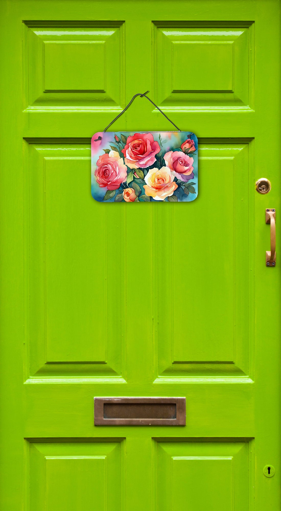 Oklahoma Roses in Watercolor Wall or Door Hanging Prints