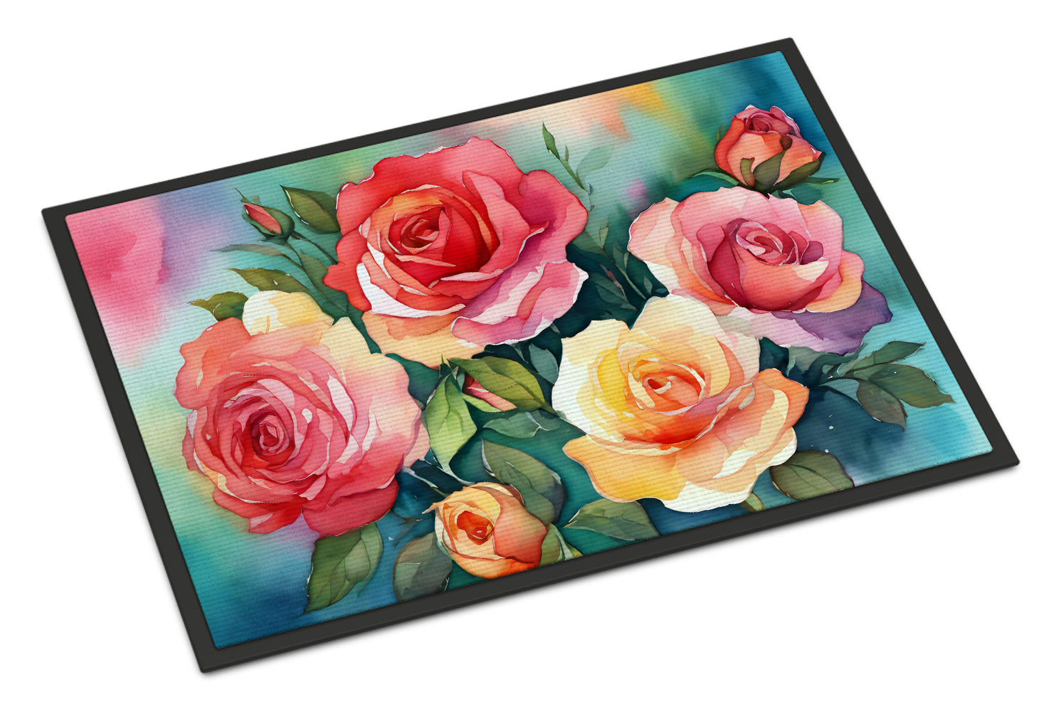 Buy this Oklahoma Roses in Watercolor Doormat