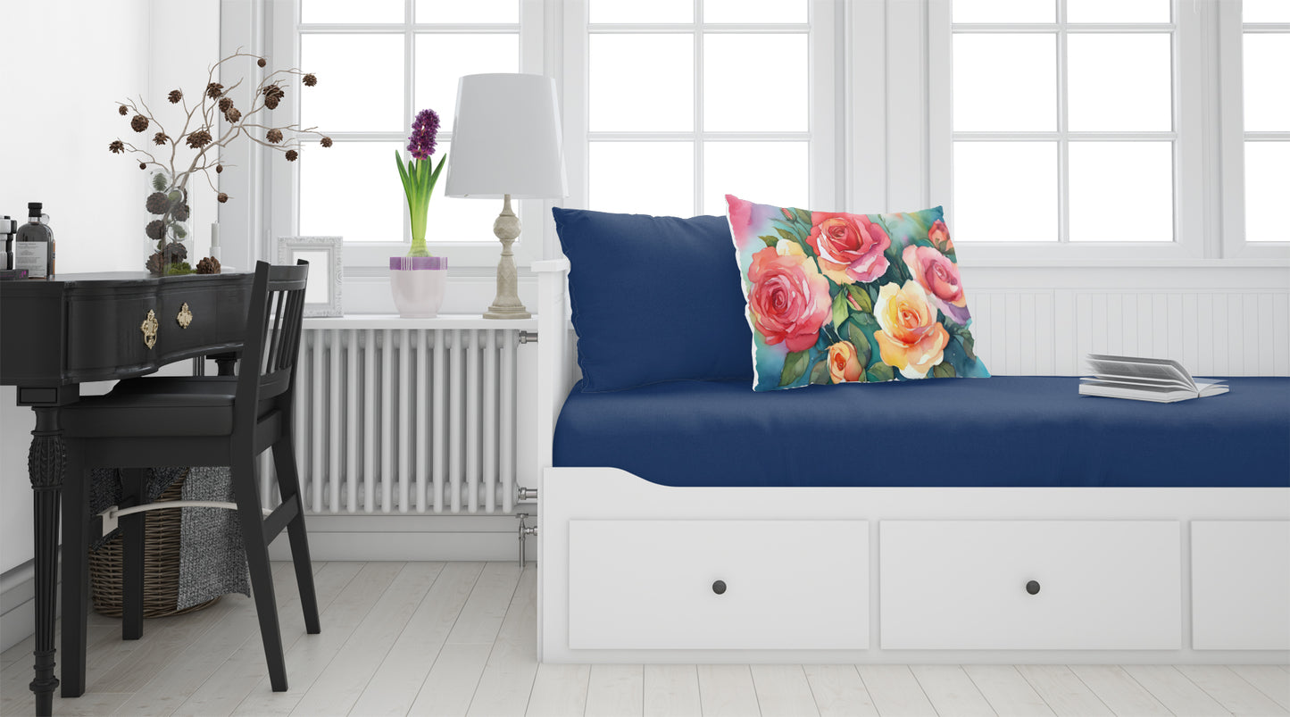 Oklahoma Roses in Watercolor Standard Pillowcase