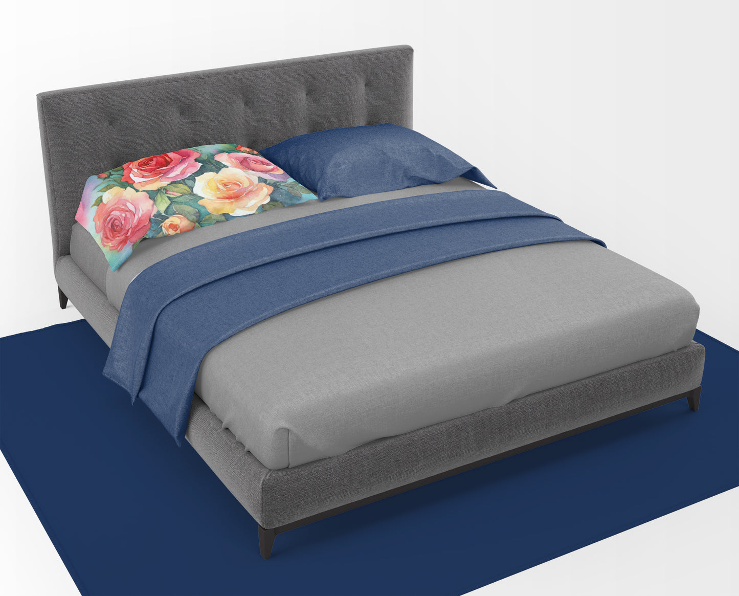 Oklahoma Roses in Watercolor Standard Pillowcase