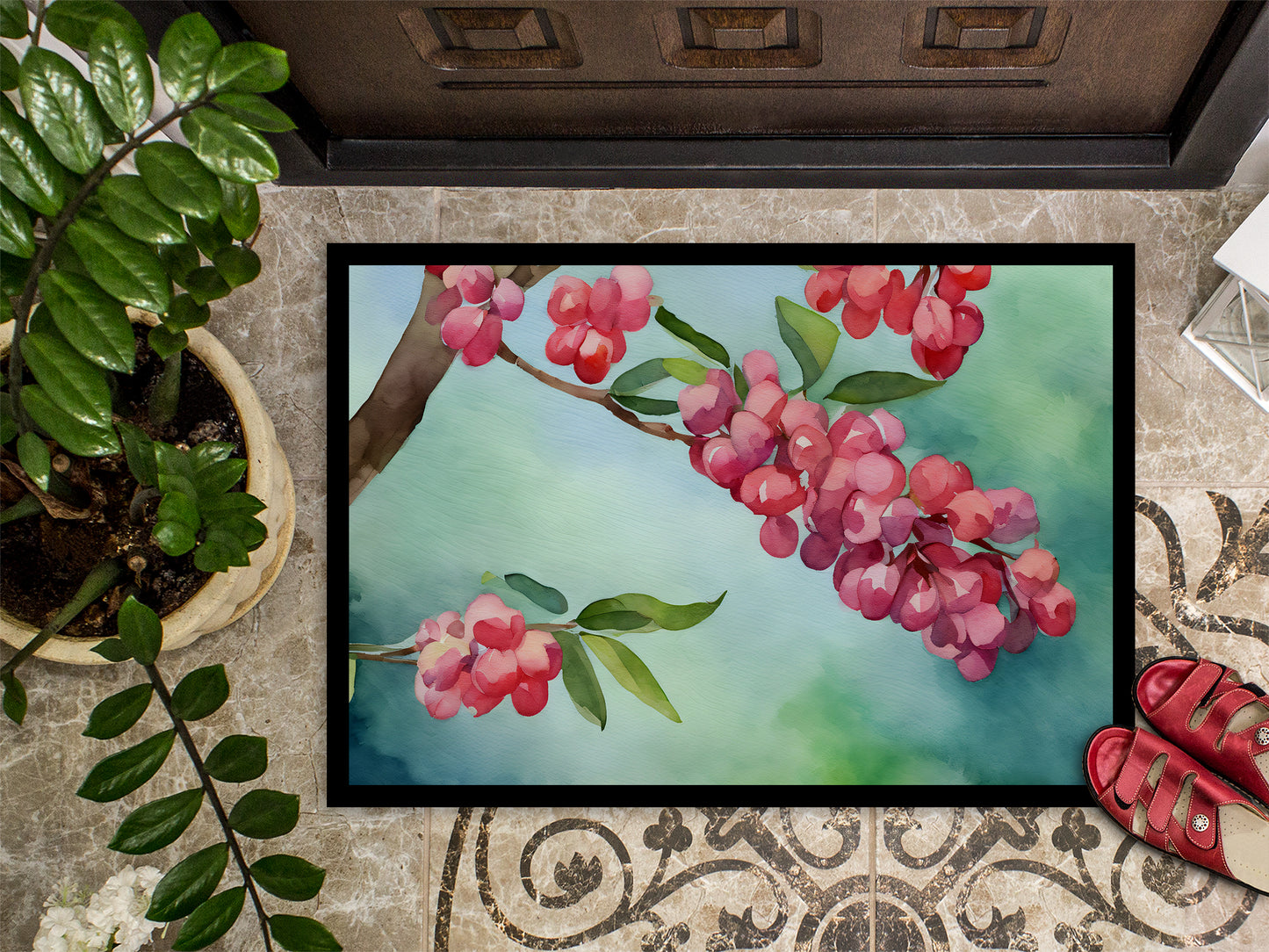 Pennsylvania Mountain Laurels in Watercolor Doormat